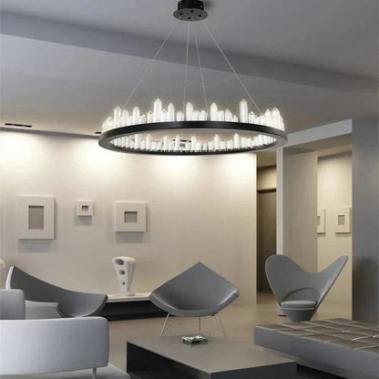 Leti Crystal Round Chandelier - Zelno Lighting