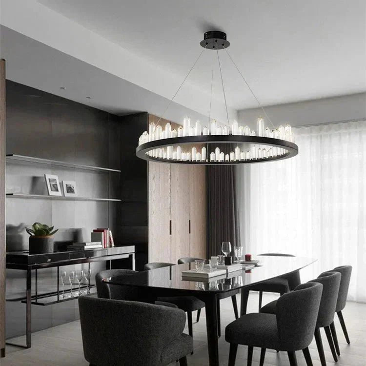 Leti Crystal Round Chandelier - Zelno Lighting