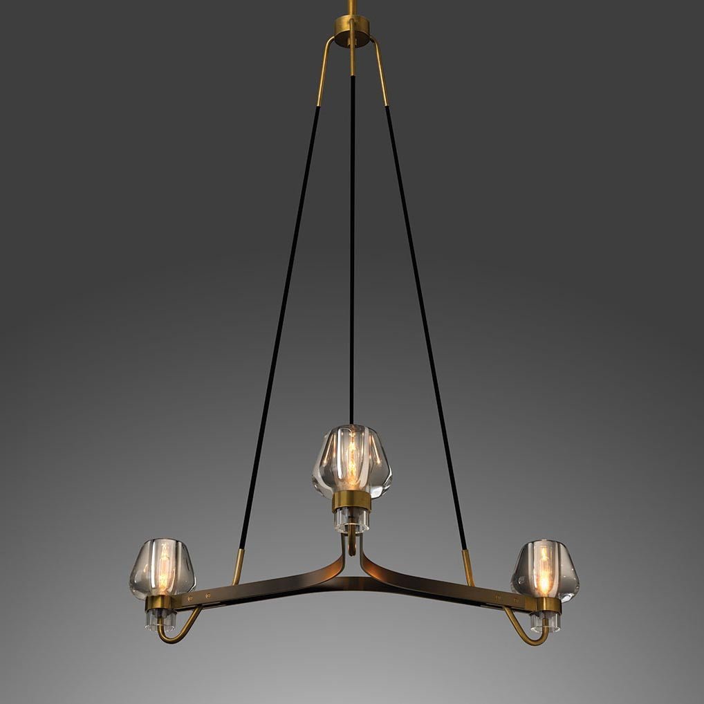 Letitia Crystal Chandelier 3 Light - Zelno Lighting