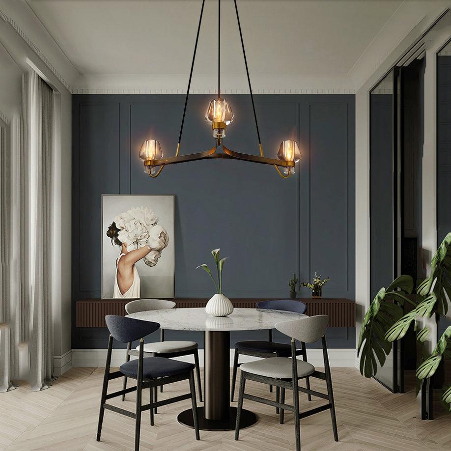 Letitia Crystal Chandelier 3 Light - Zelno Lighting