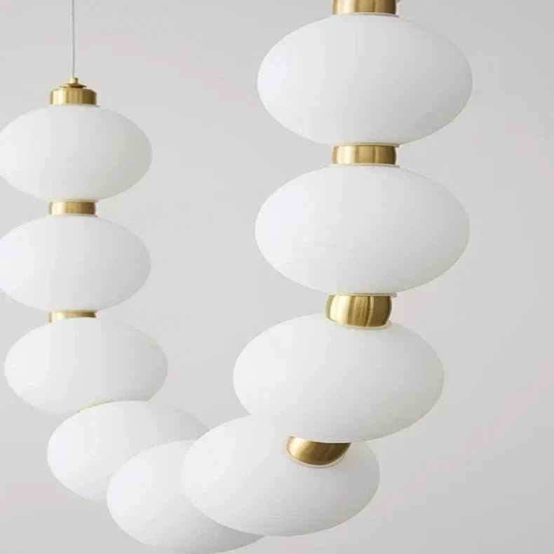 Lexi Modern Necklace Chandelier Acrylic Orb Statement Chandelier - Zelno Lighting