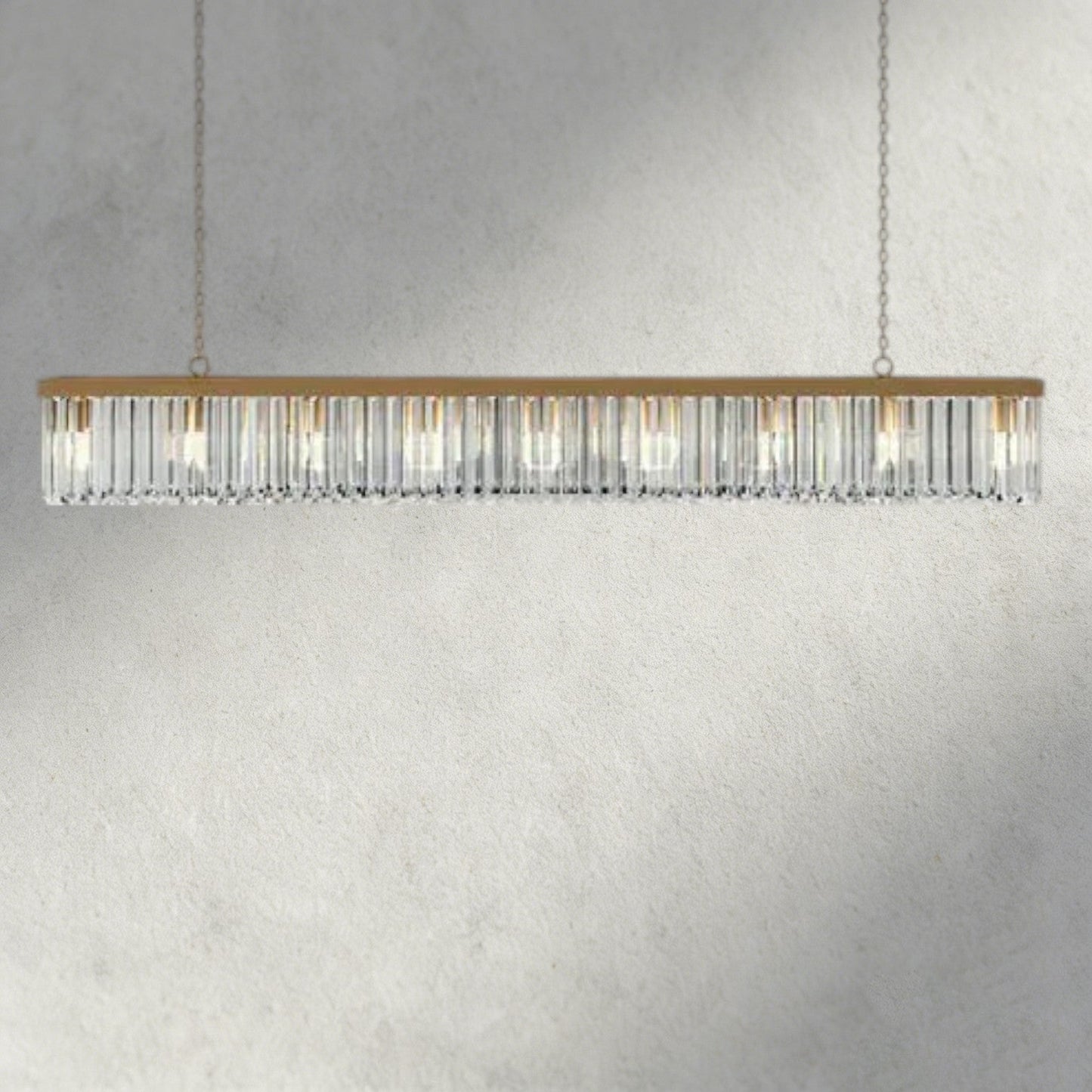 Leyland Rectangular Chandelier 60", 71.5" - Zelno Lighting
