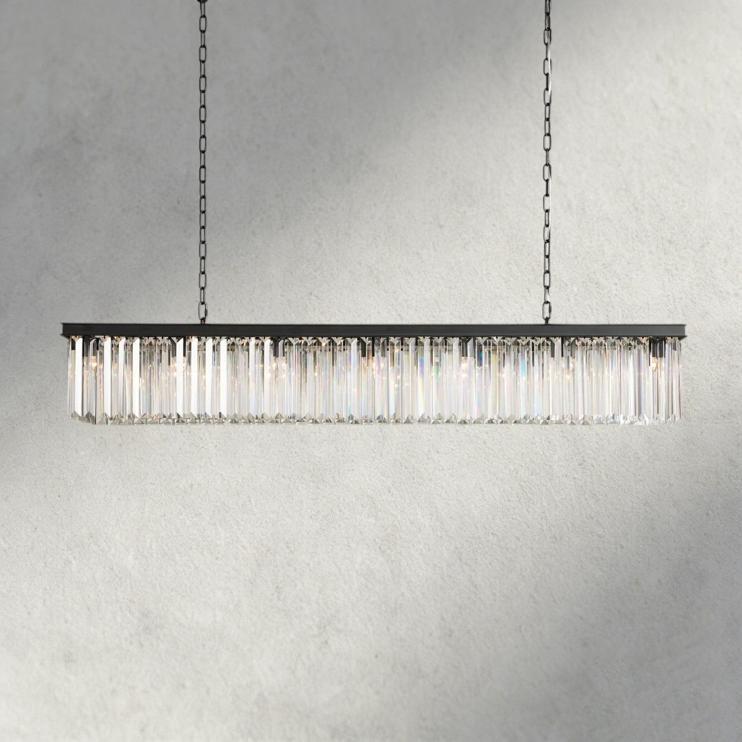 Leyland Rectangular Chandelier 60", 71.5" - Zelno Lighting