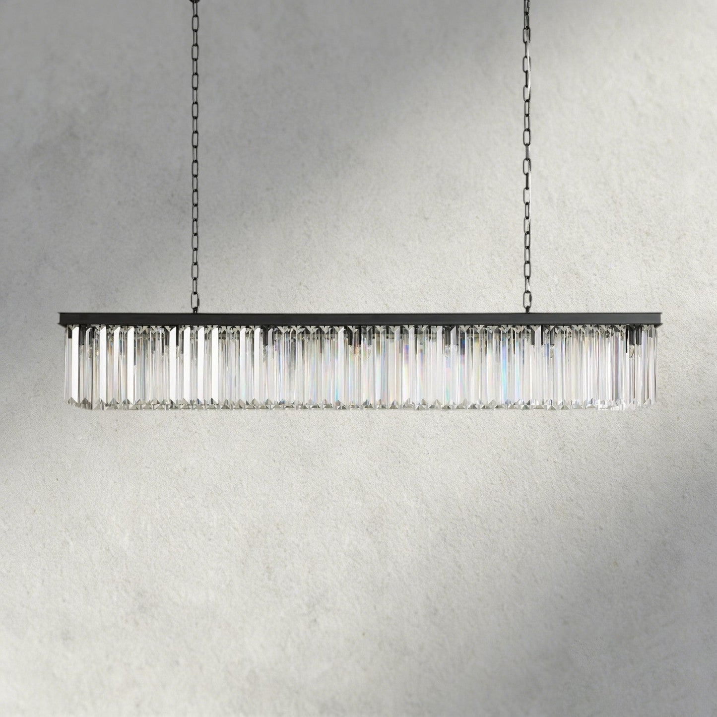 Leyland Rectangular Chandelier 60", 71.5" - Zelno Lighting