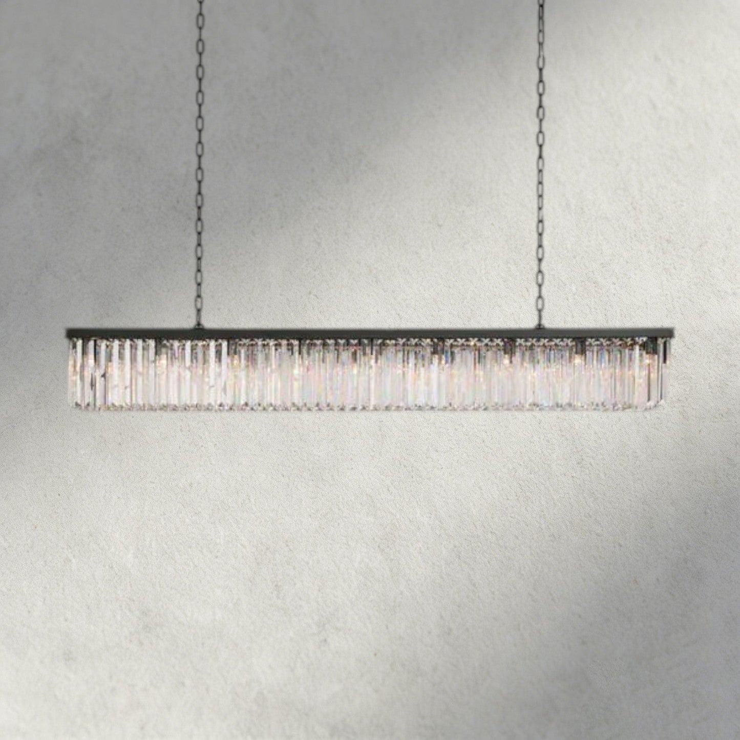 Leyland Rectangular Chandelier 60", 71.5" - Zelno Lighting