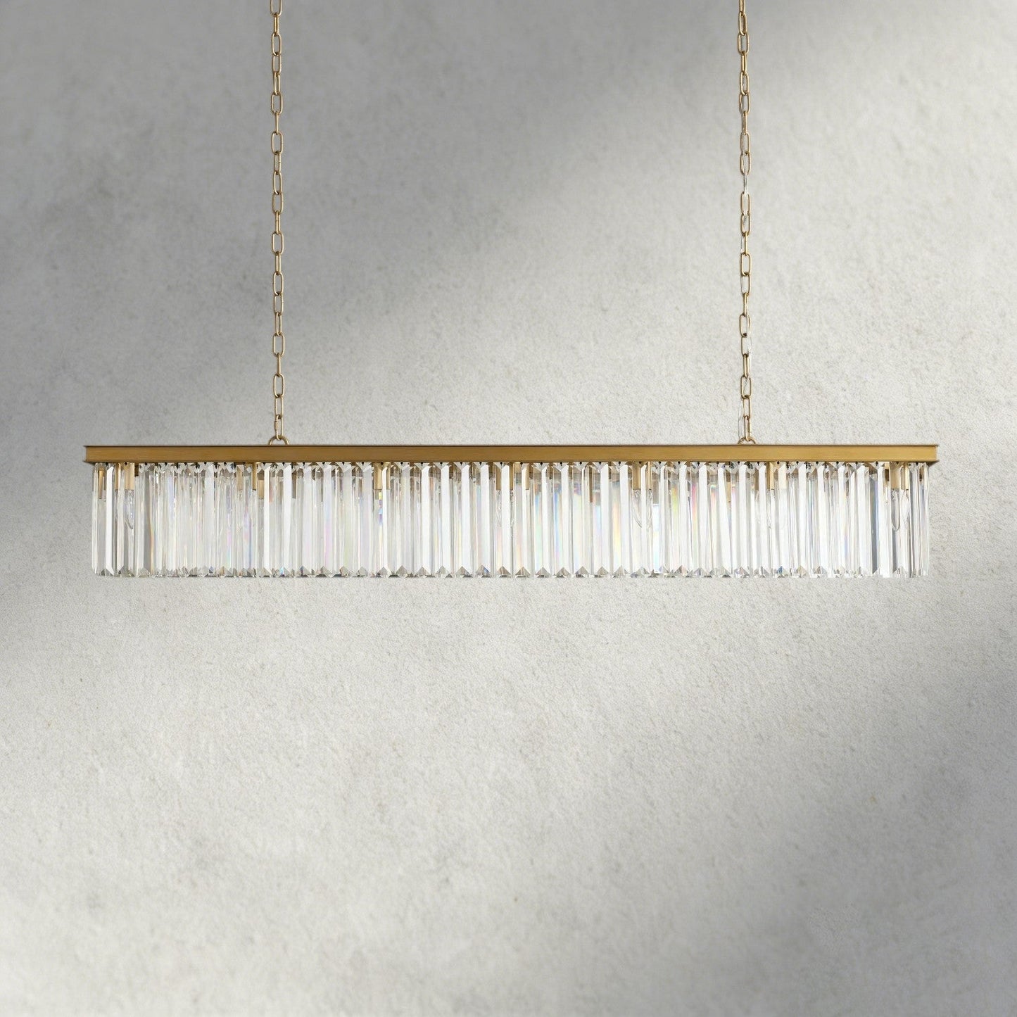 Leyland Rectangular Chandelier 60", 71.5" - Zelno Lighting