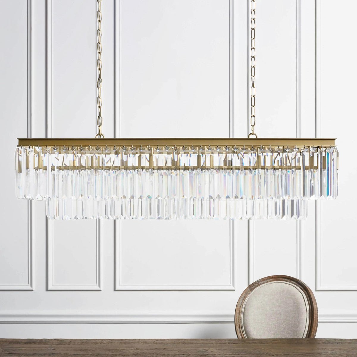 Leyland Tiered Rectangular Chandelier - Zelno