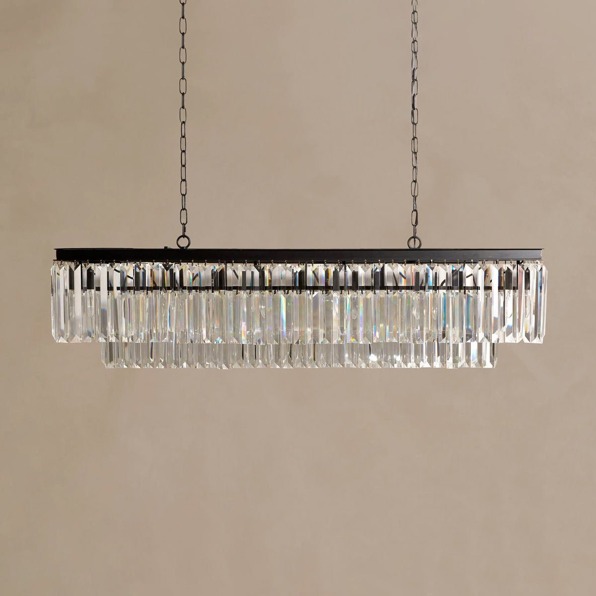Leyland Tiered Rectangular Chandelier - Zelno