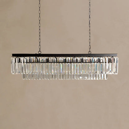 Leyland Tiered Rectangular Chandelier - Zelno