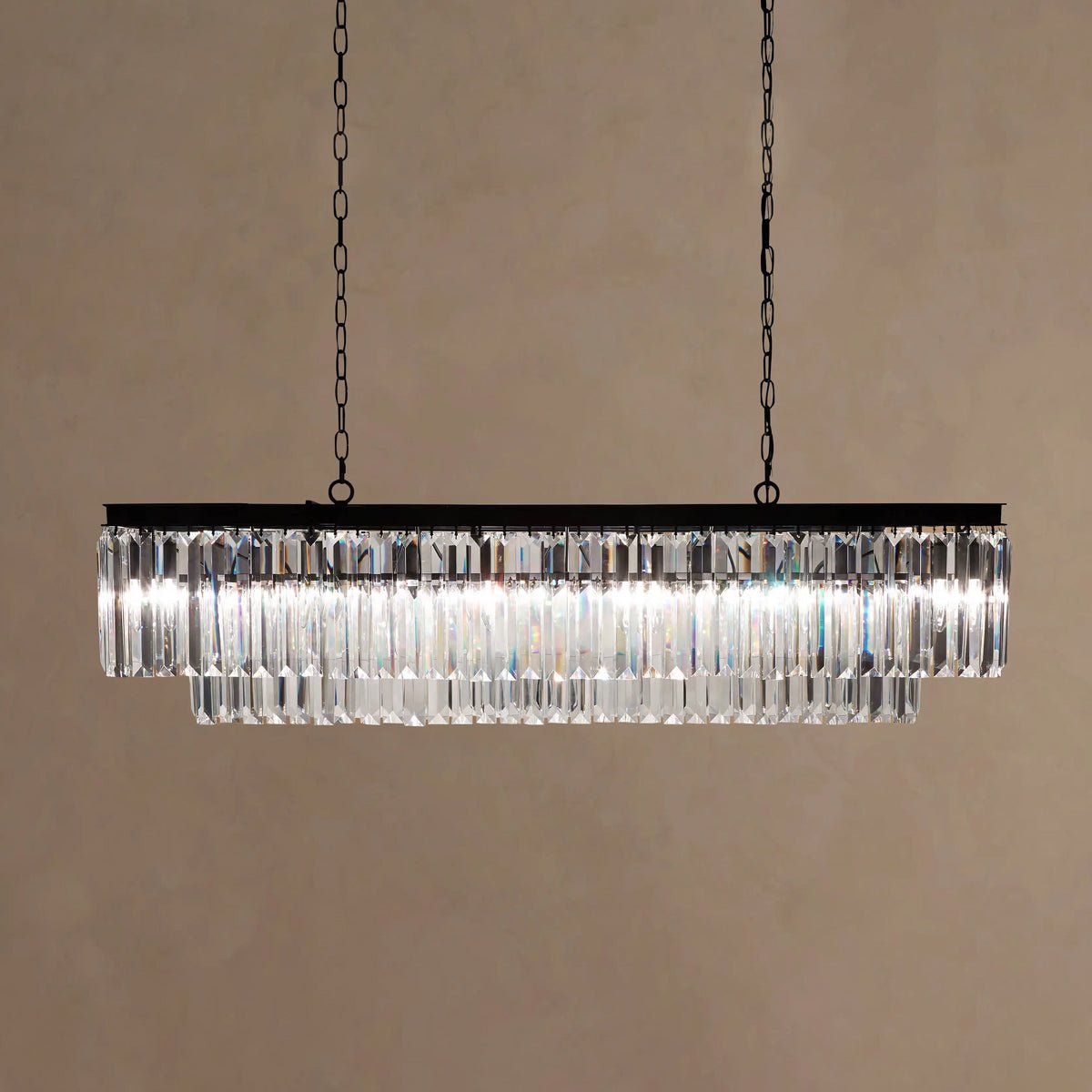 Leyland Tiered Rectangular Chandelier - Zelno