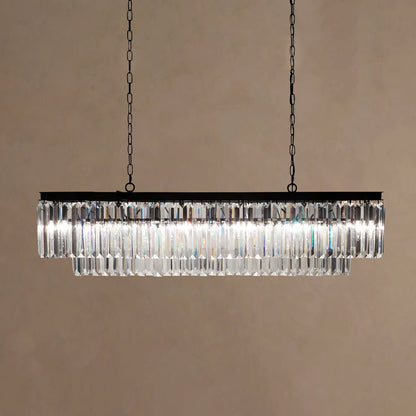 Leyland Tiered Rectangular Chandelier - Zelno