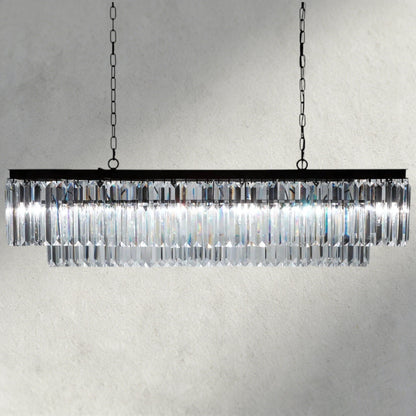 Leyland Tiered Rectangular Chandelier - Zelno