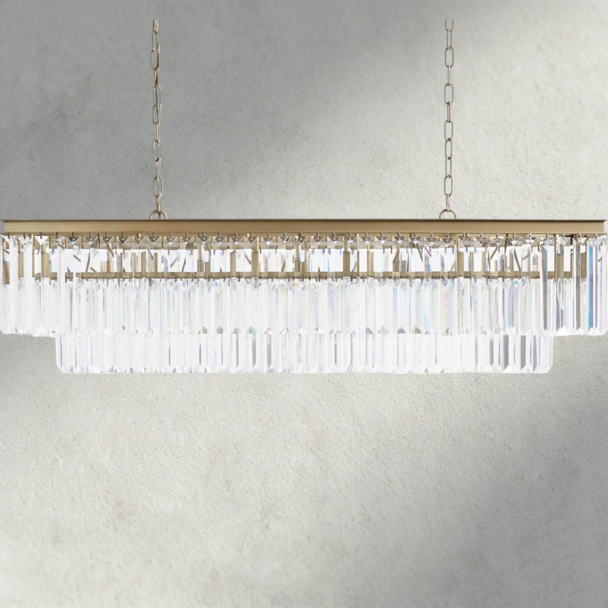 Leyland Tiered Rectangular Chandelier - Zelno