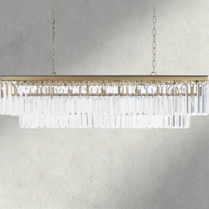 Leyland Tiered Rectangular Chandelier - Zelno