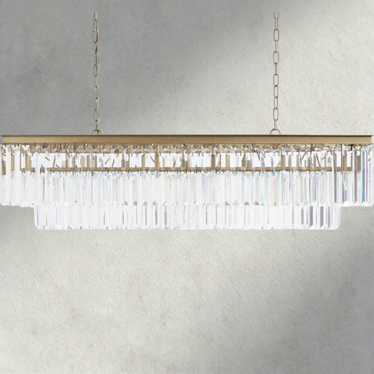Leyland Tiered Rectangular Chandelier - Zelno