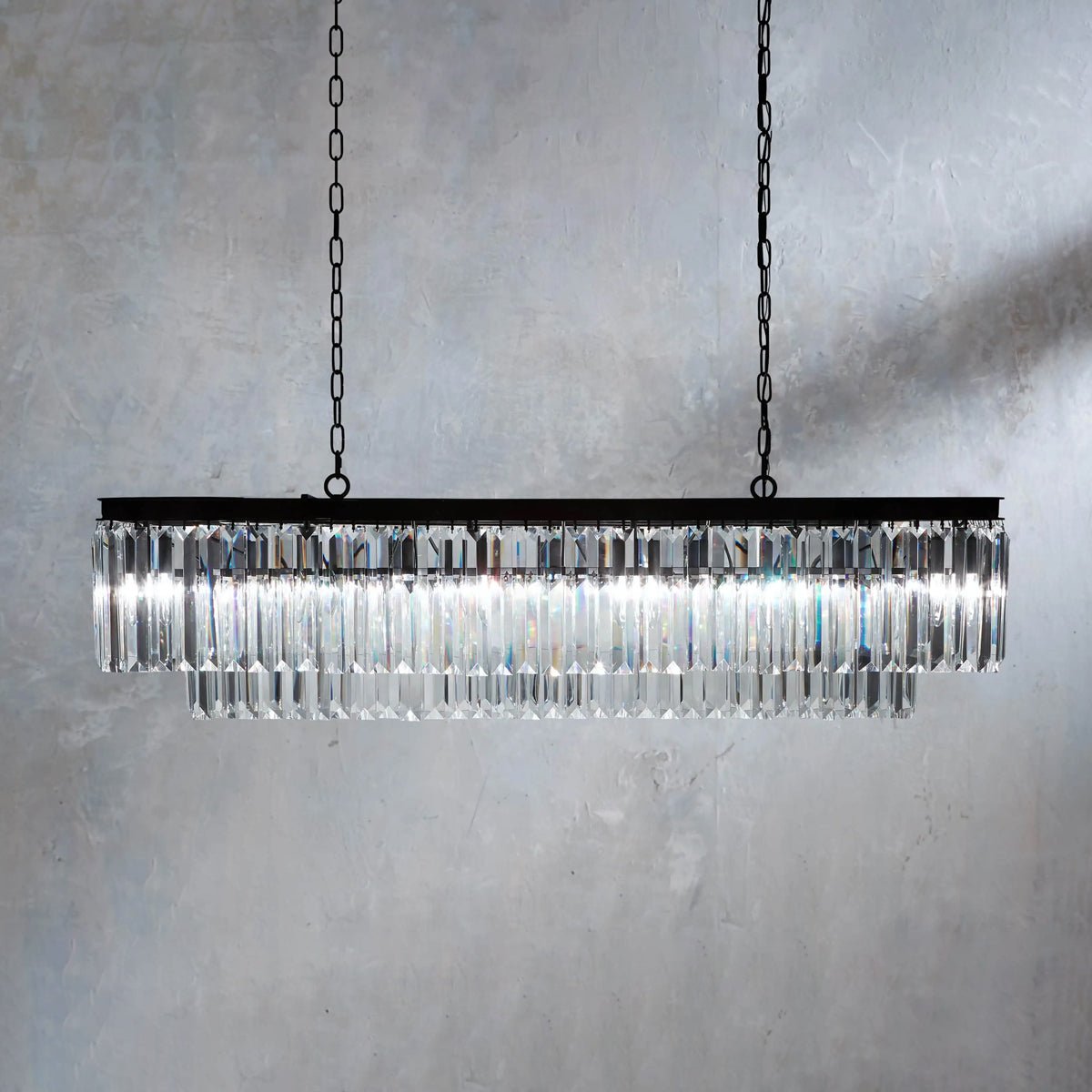 Leyland Tiered Rectangular Chandelier - Zelno