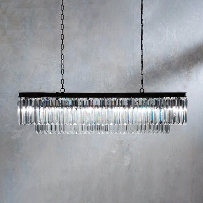 Leyland Tiered Rectangular Chandelier - Zelno