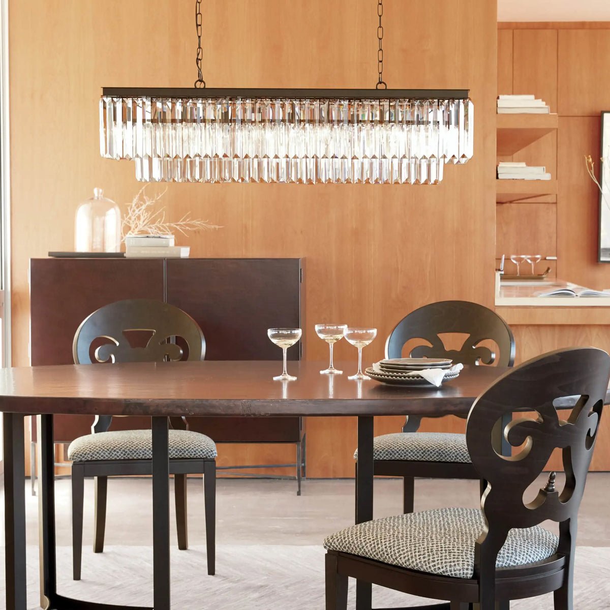Leyland Tiered Rectangular Chandelier - Zelno