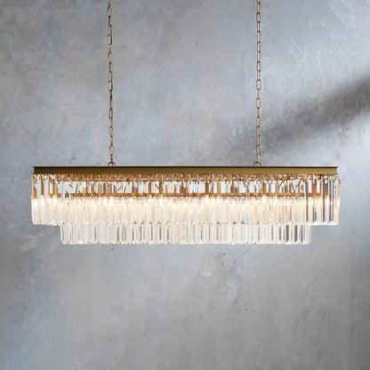 Leyland Tiered Rectangular Chandelier - Zelno