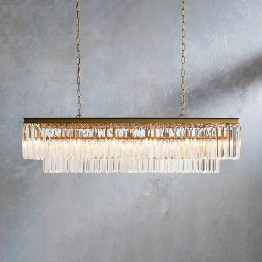 Leyland Tiered Rectangular Chandelier - Zelno