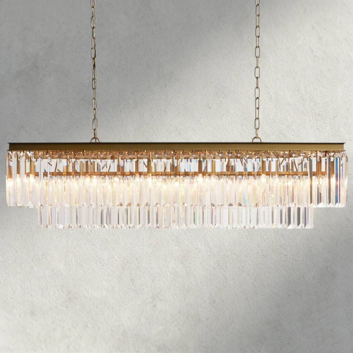 Leyland Tiered Rectangular Chandelier - Zelno