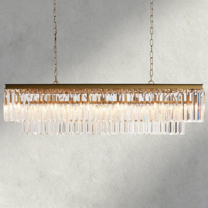 Leyland Tiered Rectangular Chandelier - Zelno