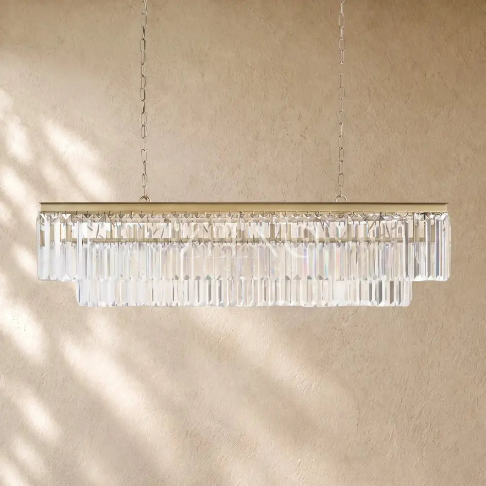 Leylend Tiered Rectangular Chandelier - Zelno