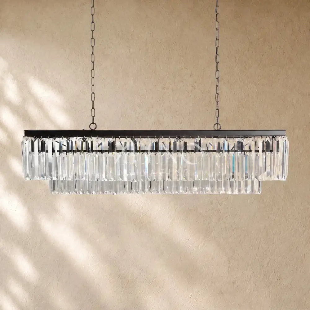 Leylend Tiered Rectangular Chandelier - Zelno