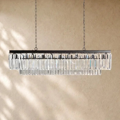 Leylend Tiered Rectangular Chandelier - Zelno
