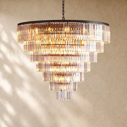 Leylend Tiered Round Chandelier - Zelno