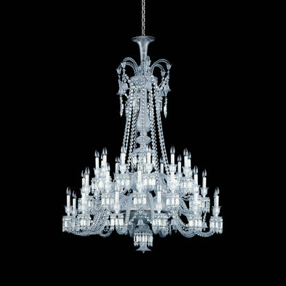 Light Luxury Classic Long Version Tiered Candle Light Crystal Chandelier for High-ceiling Rooms/Living Room - Zelno Lighting