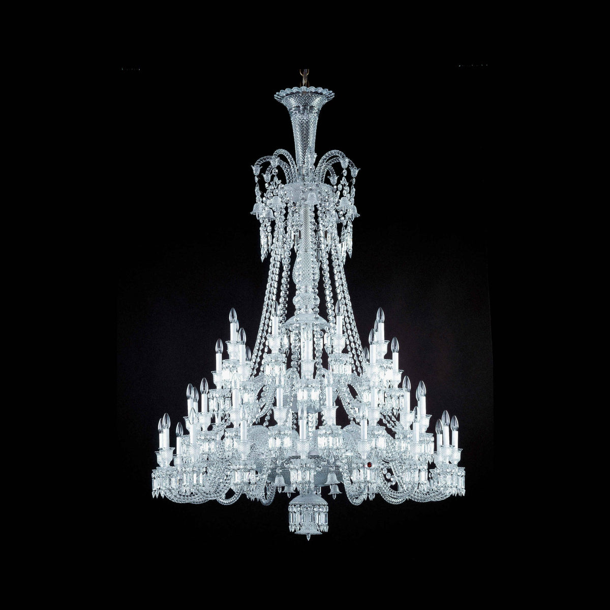 Light Luxury Classic Long Version Tiered Candle Light Crystal Chandelier for High-ceiling Rooms/Living Room - Zelno Lighting