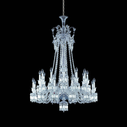Light Luxury Classic Long Version Tiered Candle Light Crystal Chandelier for High-ceiling Rooms/Living Room - Zelno Lighting