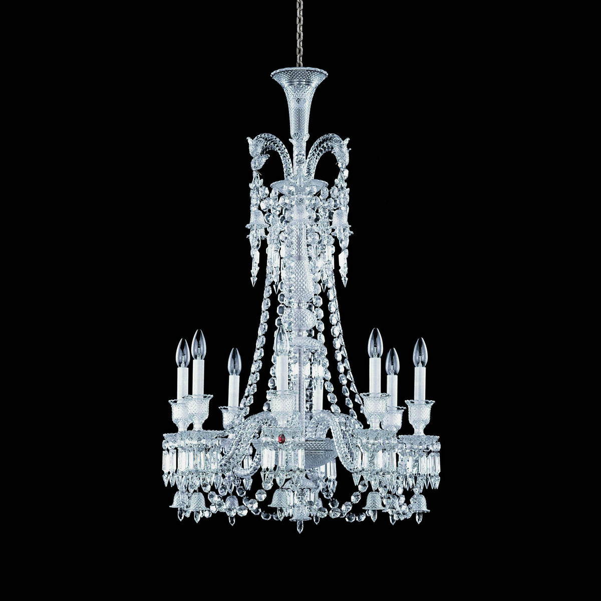 Light Luxury Classic Long Version Tiered Candle Light Crystal Chandelier for High-ceiling Rooms/Living Room - Zelno Lighting