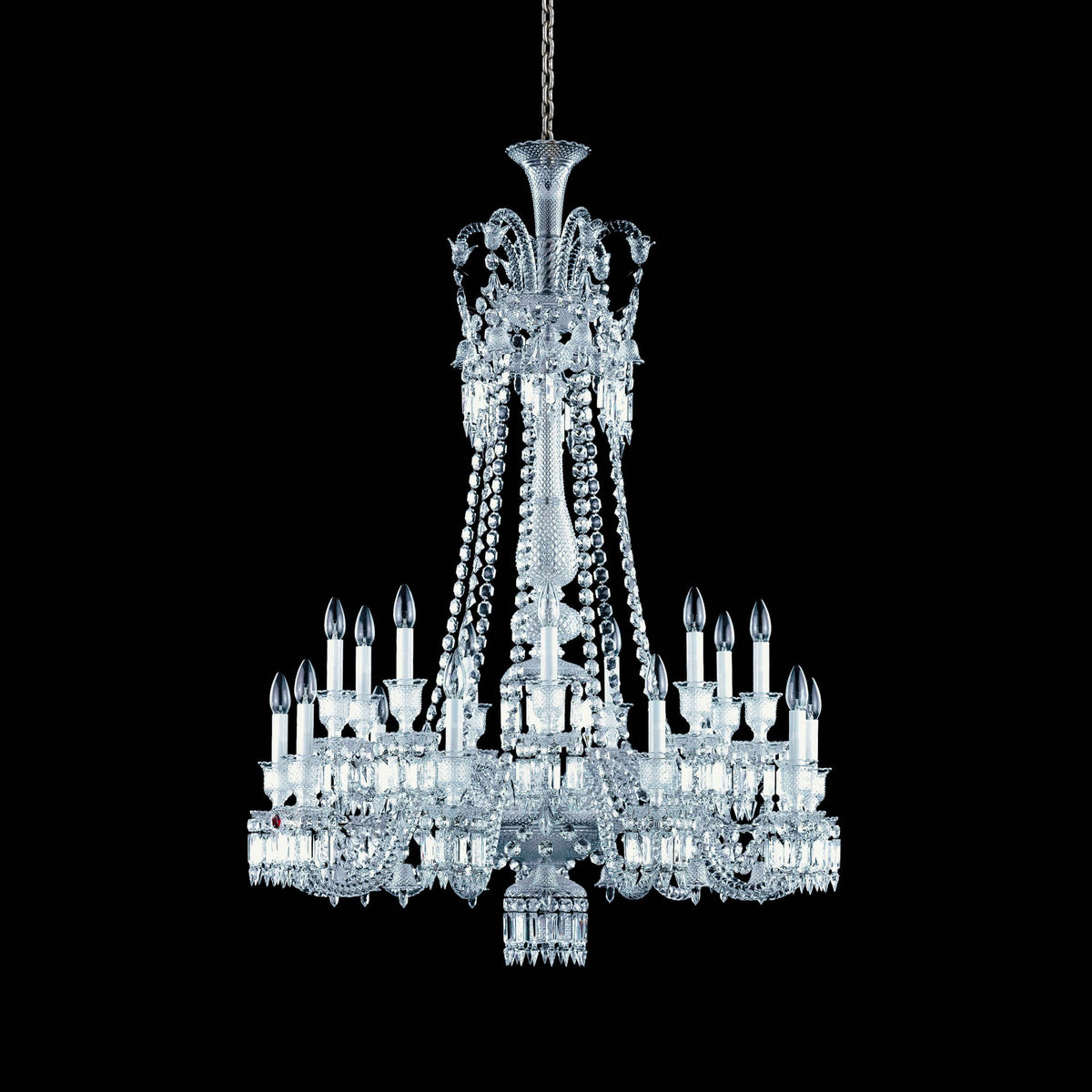 Light Luxury Classic Long Version Tiered Candle Light Crystal Chandelier for High-ceiling Rooms/Living Room - Zelno Lighting