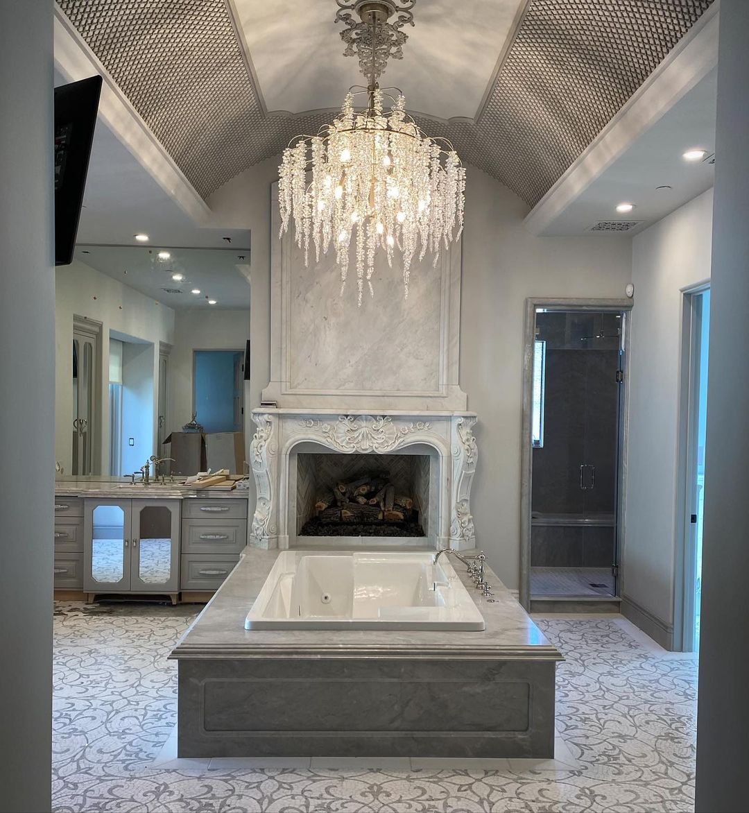 Light Luxury Silver Flower Branch Chandelier with Icicle Details for Bedroom Dining Room and Hallway - Zelno Lighting