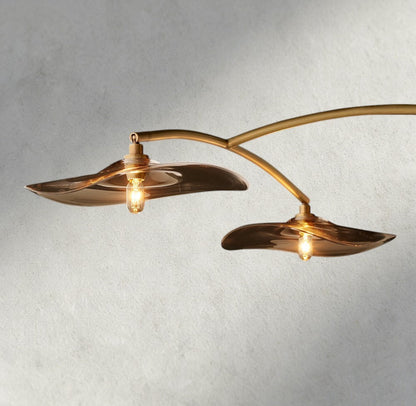 Lily Smoke Glass Linear Chandelier - Zelno Lighting