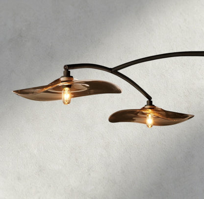 Lily Smoke Glass Linear Chandelier - Zelno Lighting