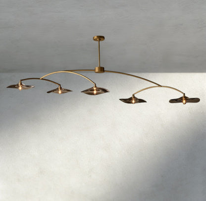 Lily Smoke Glass Linear Chandelier - Zelno Lighting