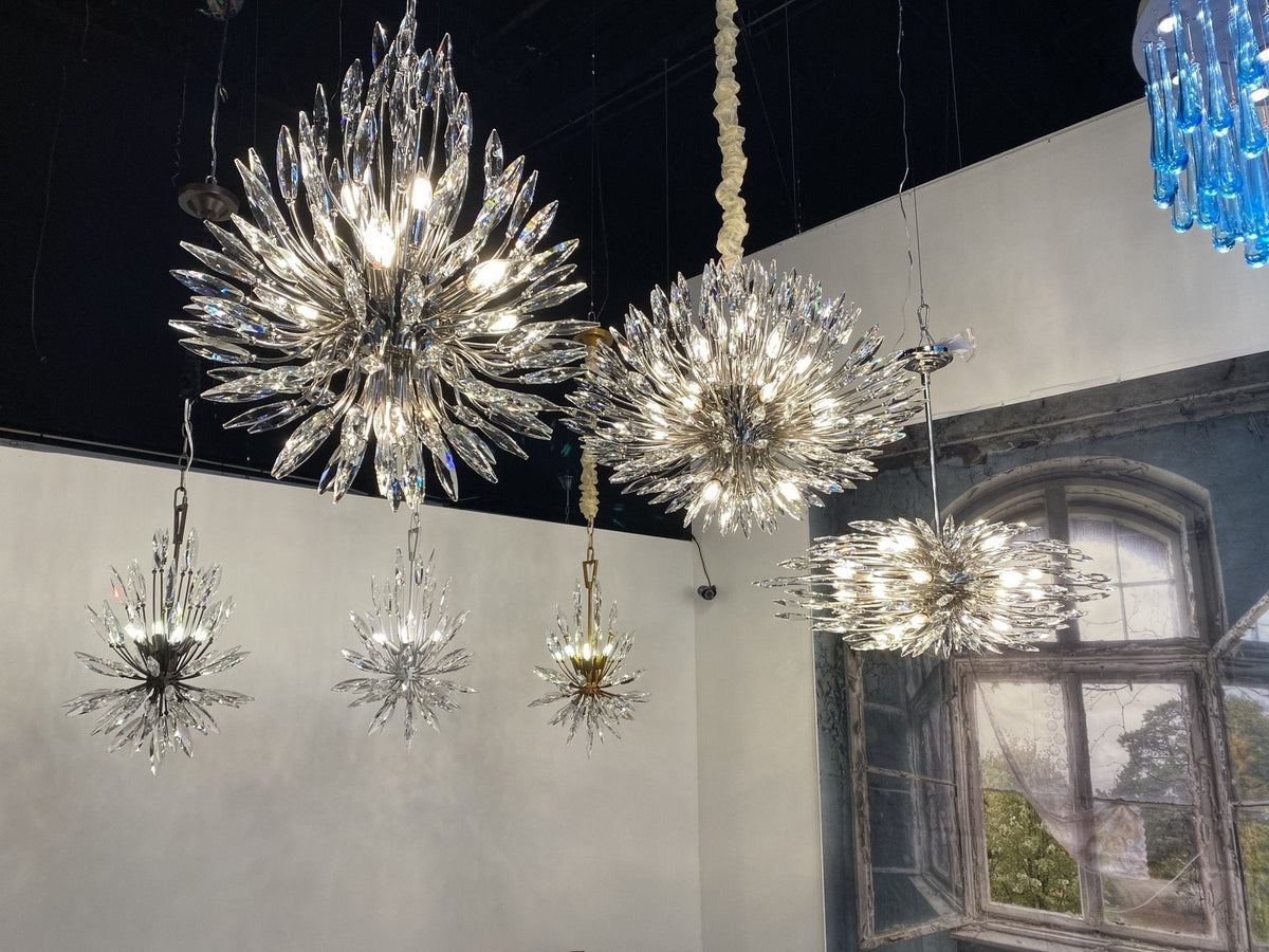 Lily Starburst Crystal Sputnik Chandelier - Zelno Lighting