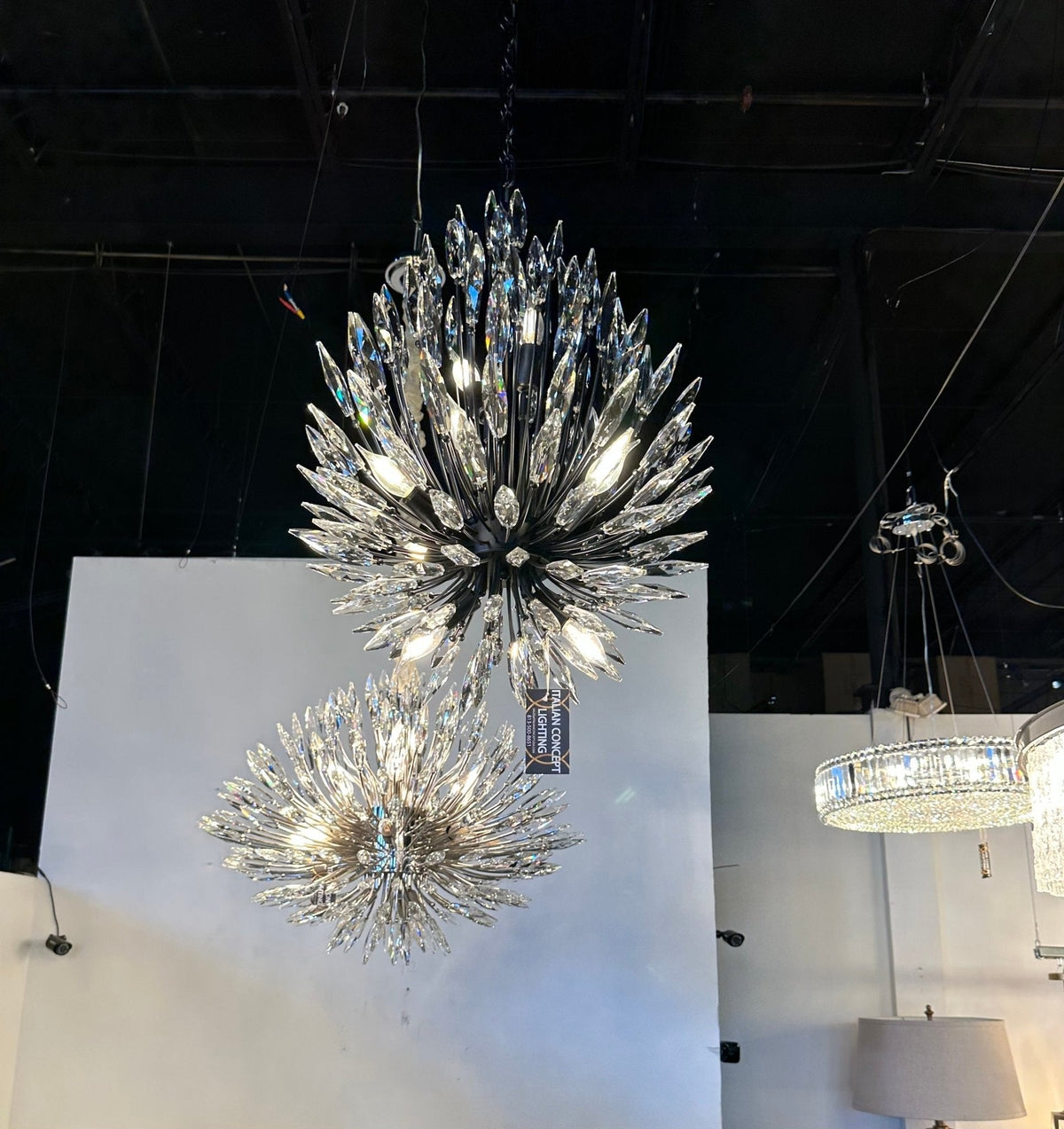 Lily Starburst Crystal Sputnik Chandelier - Zelno Lighting
