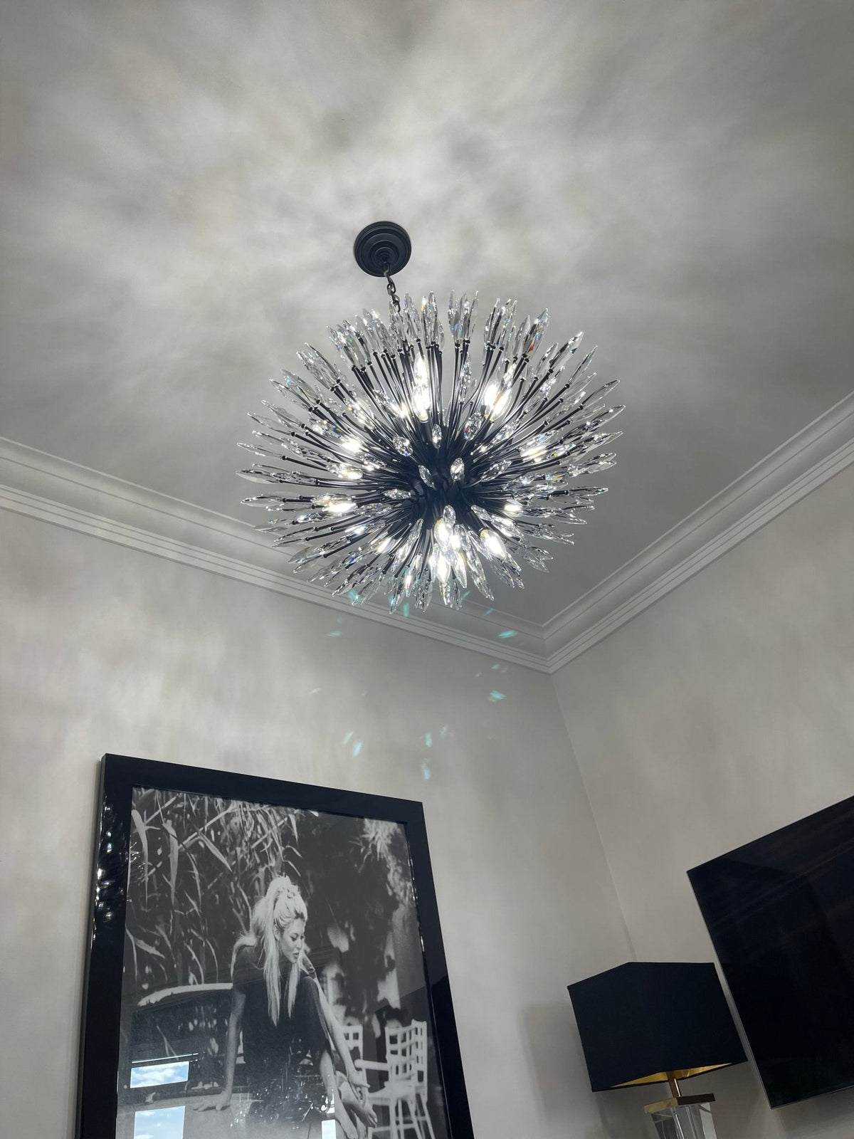 Lily Starburst Crystal Sputnik Chandelier - Zelno Lighting