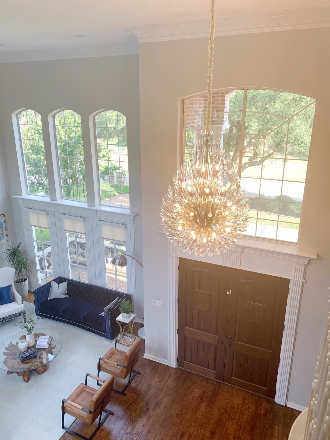 Lily Starburst Crystal Sputnik Chandelier - Zelno Lighting
