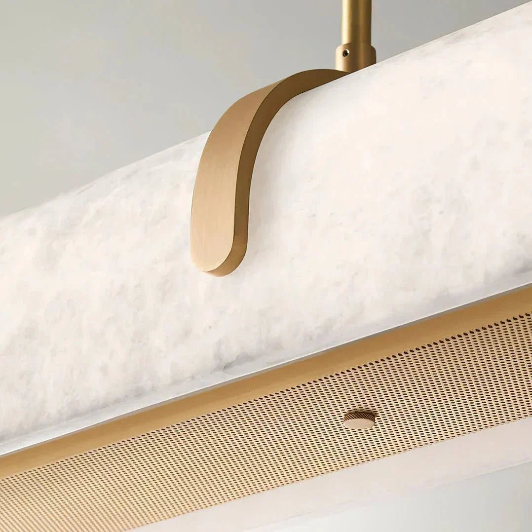 Linear Alabaster Chandelier, Kitchen Island Pendant Light - Zelno Lighting
