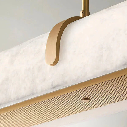 Linear Alabaster Chandelier, Kitchen Island Pendant Light - Zelno Lighting