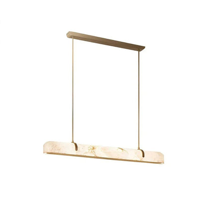 Linear Alabaster Chandelier, Kitchen Island Pendant Light - Zelno Lighting
