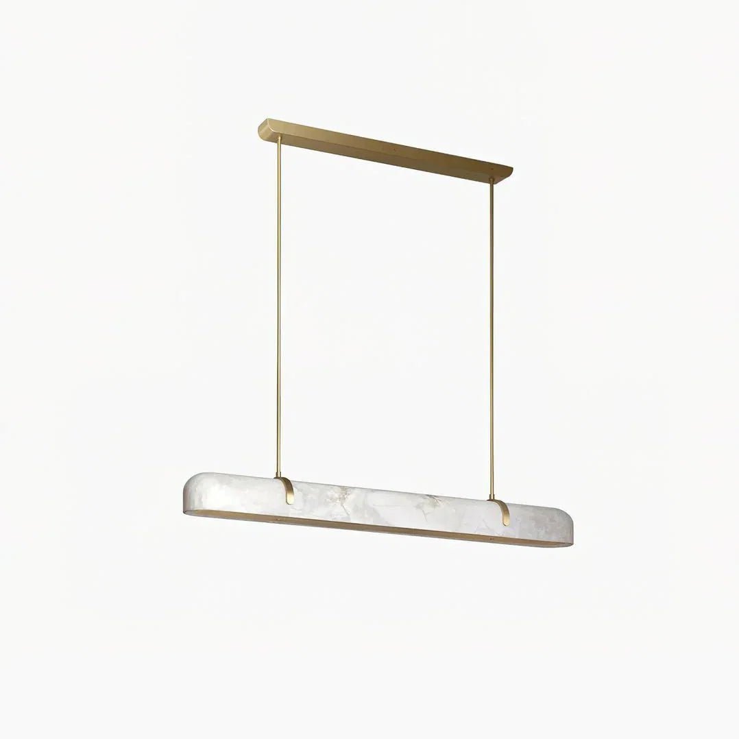 Linear Alabaster Chandelier, Kitchen Island Pendant Light - Zelno Lighting