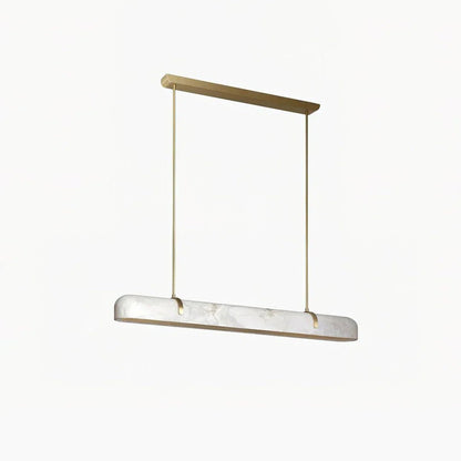 Linear Alabaster Chandelier, Kitchen Island Pendant Light - Zelno Lighting