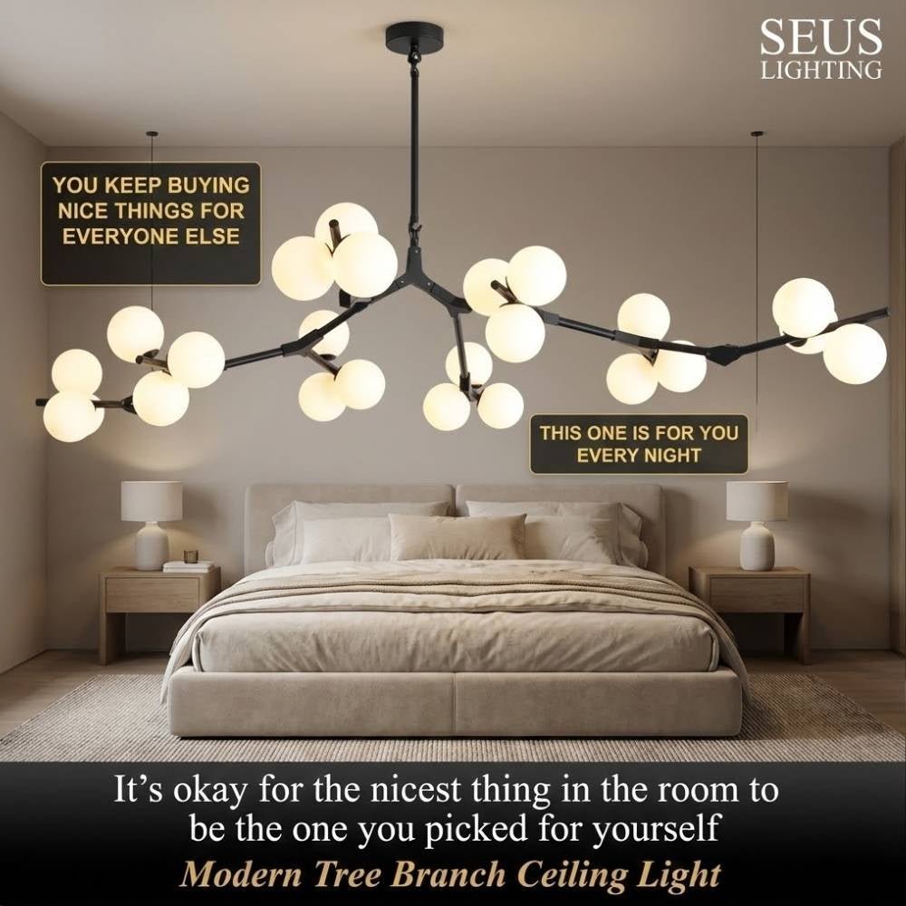 Lio Modern Tree Branch Ceiling Light Fixture - Zelno Lighting