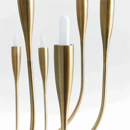 Liona Large Brass Candelabra Chandelier Light - Zelno